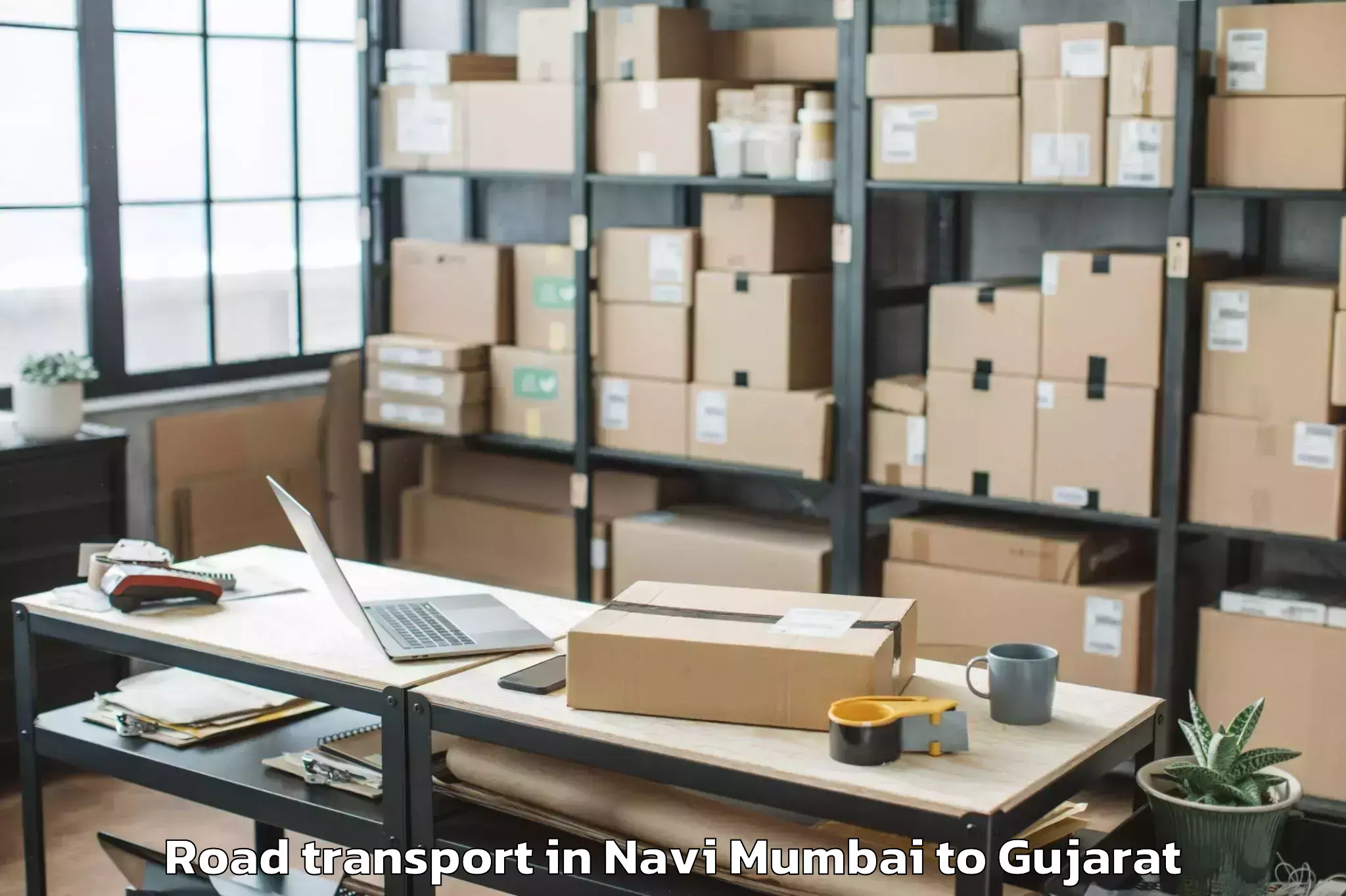 Top Navi Mumbai to Kheralu Road Transport Available